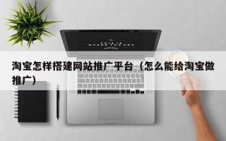 烟台淘宝怎样搭建网站推广平台（怎么能给淘宝做推广）
